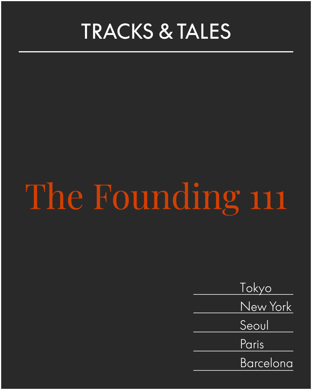 The Founder’s One Hundred and Eleven — Lifetime Membership