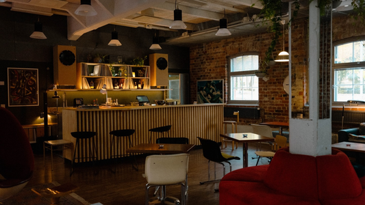 Ambient Bar — Helsinki/Arabia District — quiet light, deep sound, northern calm