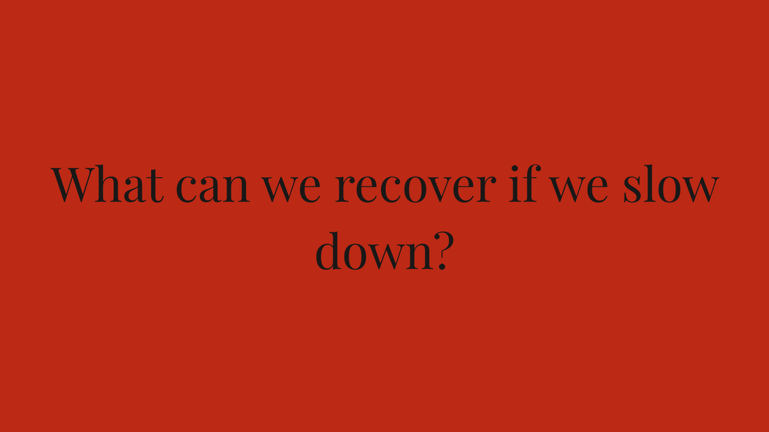 ペースを落とせば、何を取り戻せるだろうか？
